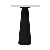 Container Bar Table: Square + Traffic White + Black