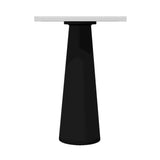 Container Bar Table: Square + Traffic White + Black