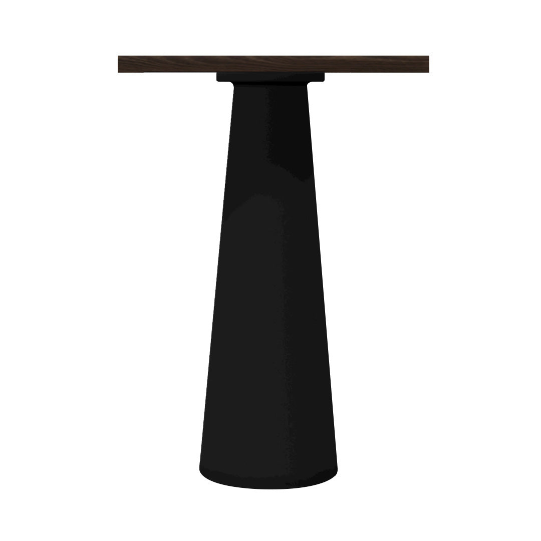 Container Bar Table: Square + Cinnamon Stained + Black