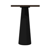 Container Bar Table: Square + Cinnamon Stained + Black