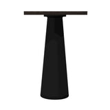 Container Bar Table: Square + Grey Stained + Black