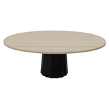 Container Oval Table: Small + Bodhi Cover + White Wash Stained + Black