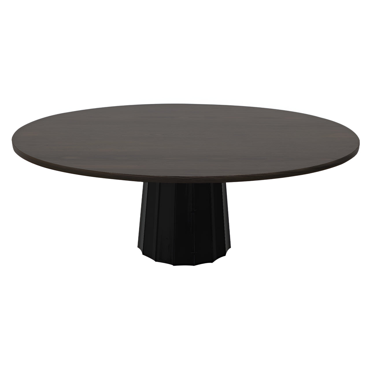 Container Oval Table: Small + Bodhi Cover + Wenge Stained + Black
