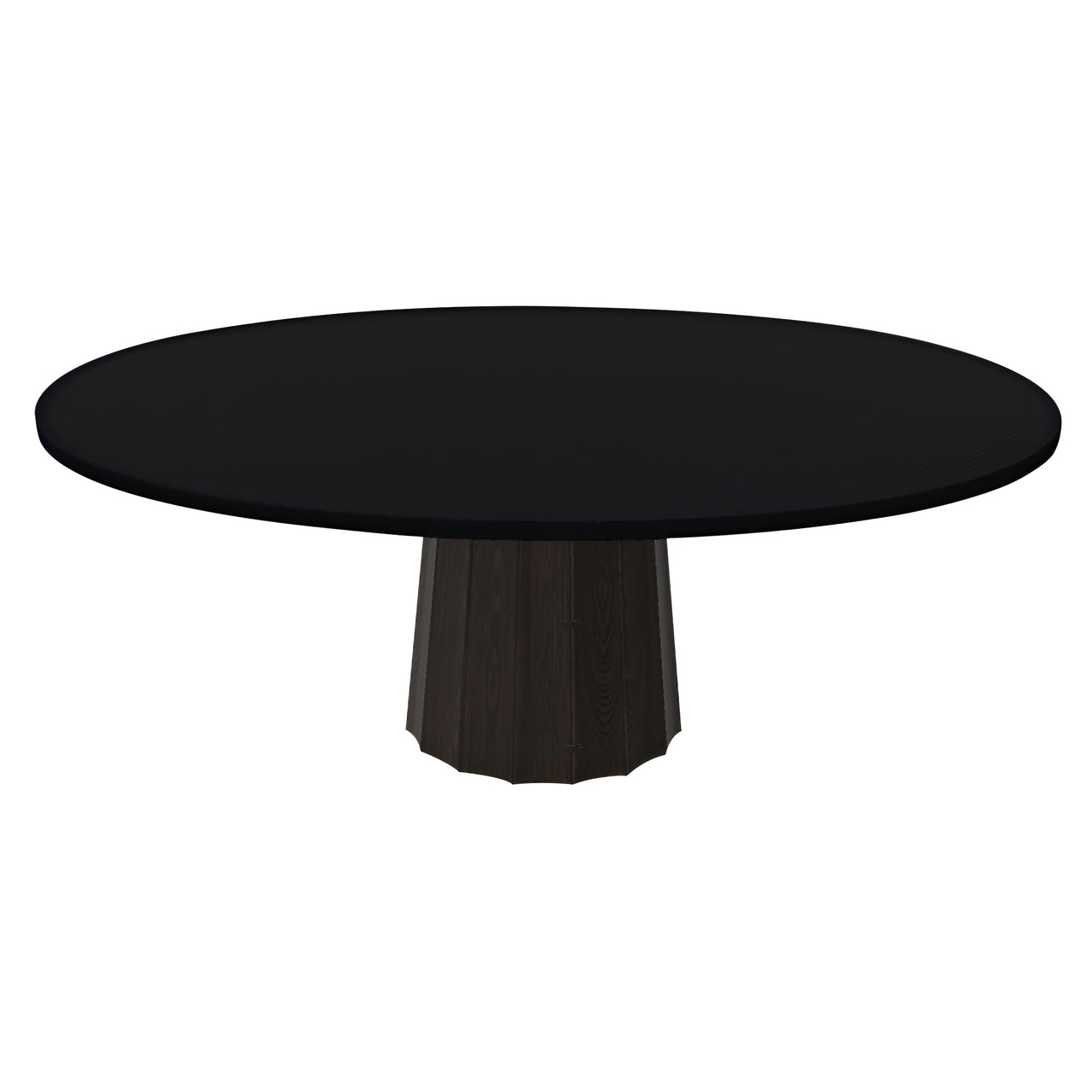 Container Oval Table: Small + Bodhi Cover + Jet Black + Wenge