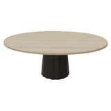 Container Oval Table: Small + Bodhi Cover + White Wash Stained + Wenge