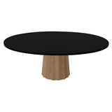 Container Oval Table: Small + Bodhi Cover + Jet Black + Natural Oil