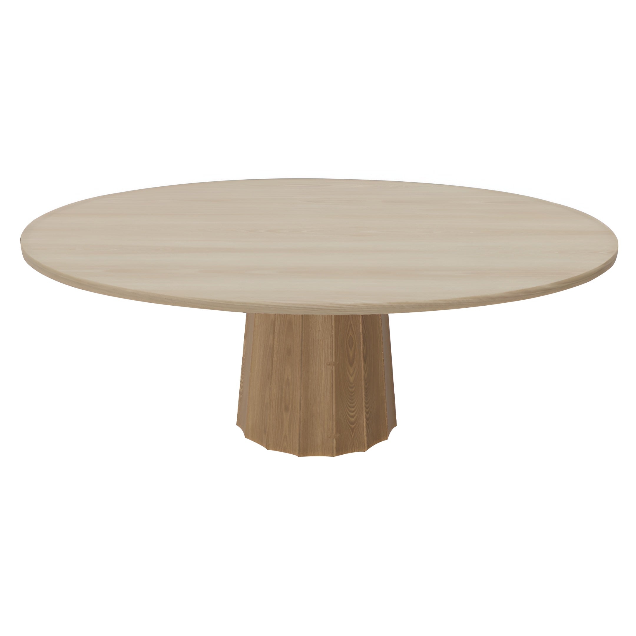 Container Oval Table: Small + Bodhi Cover + White Wash Stained + Natural Oil