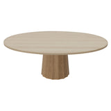 Container Oval Table: Small + Bodhi Cover + White Wash Stained + Natural Oil