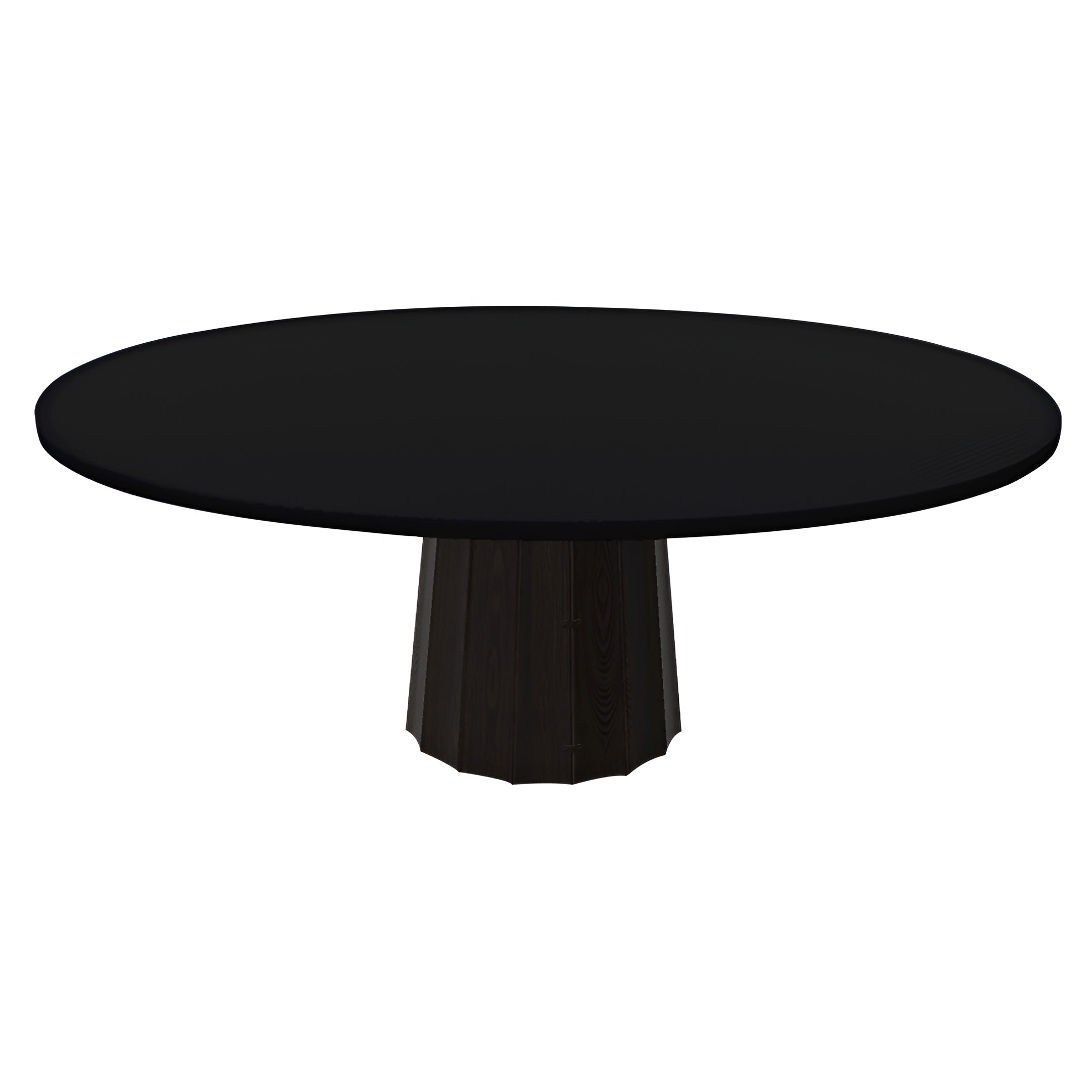 Container Oval Table: Small + Bodhi Cover + Jet Black + Wenge