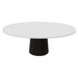 Container Oval Table: Small + Bodhi Cover + Traffic White + Wenge
