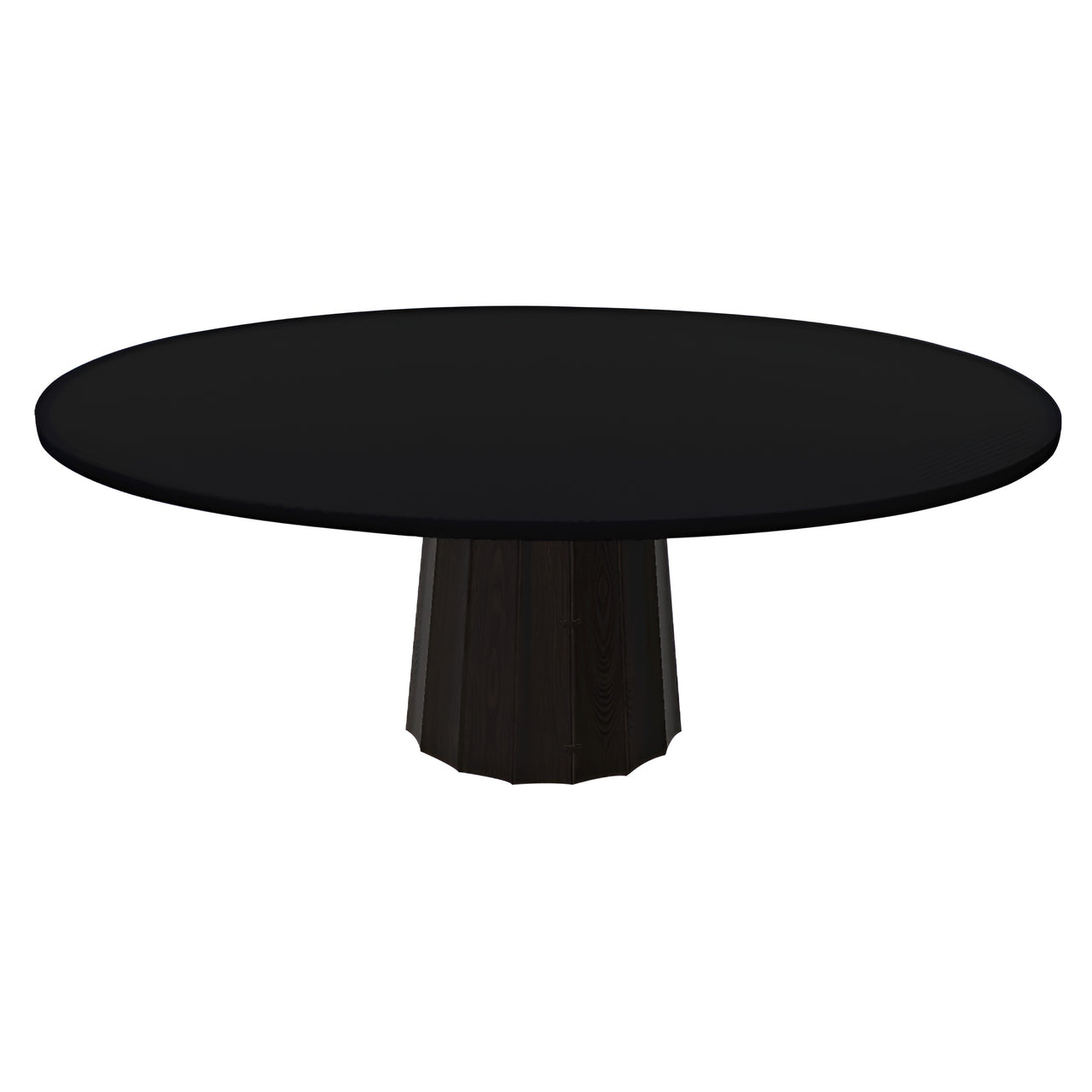 Container Oval Table: Small + Bodhi Cover + Jet Black + Wenge