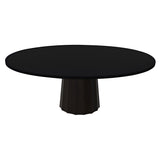 Container Oval Table: Small + Bodhi Cover + Jet Black + Wenge