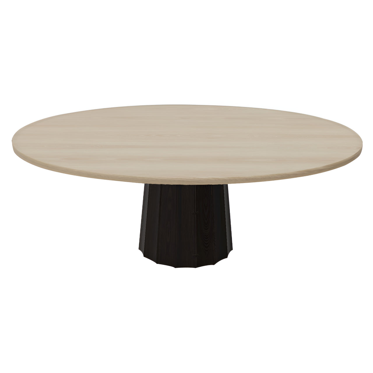 Container Oval Table: Small + Bodhi Cover + White Wash Stained + Wenge