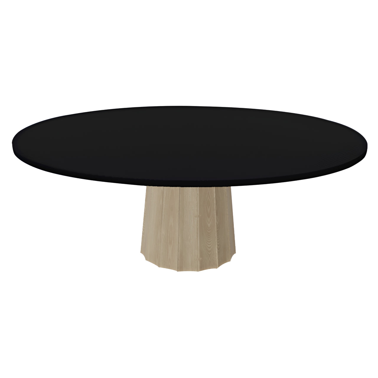 Container Oval Table: Small + Bodhi Cover + Jet Black + White wash