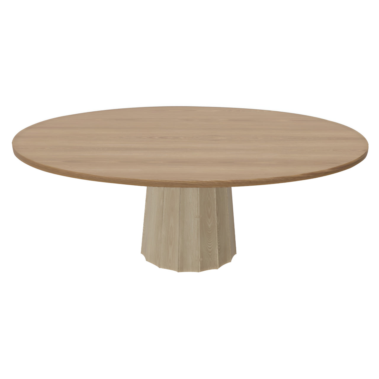 Container Oval Table: Small + Bodhi Cover + Natural Oil + White wash