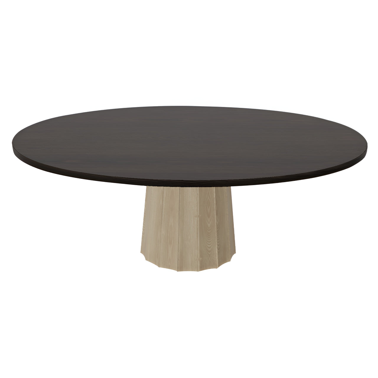 Container Oval Table: Small + Bodhi Cover + Wenge Stained + White wash
