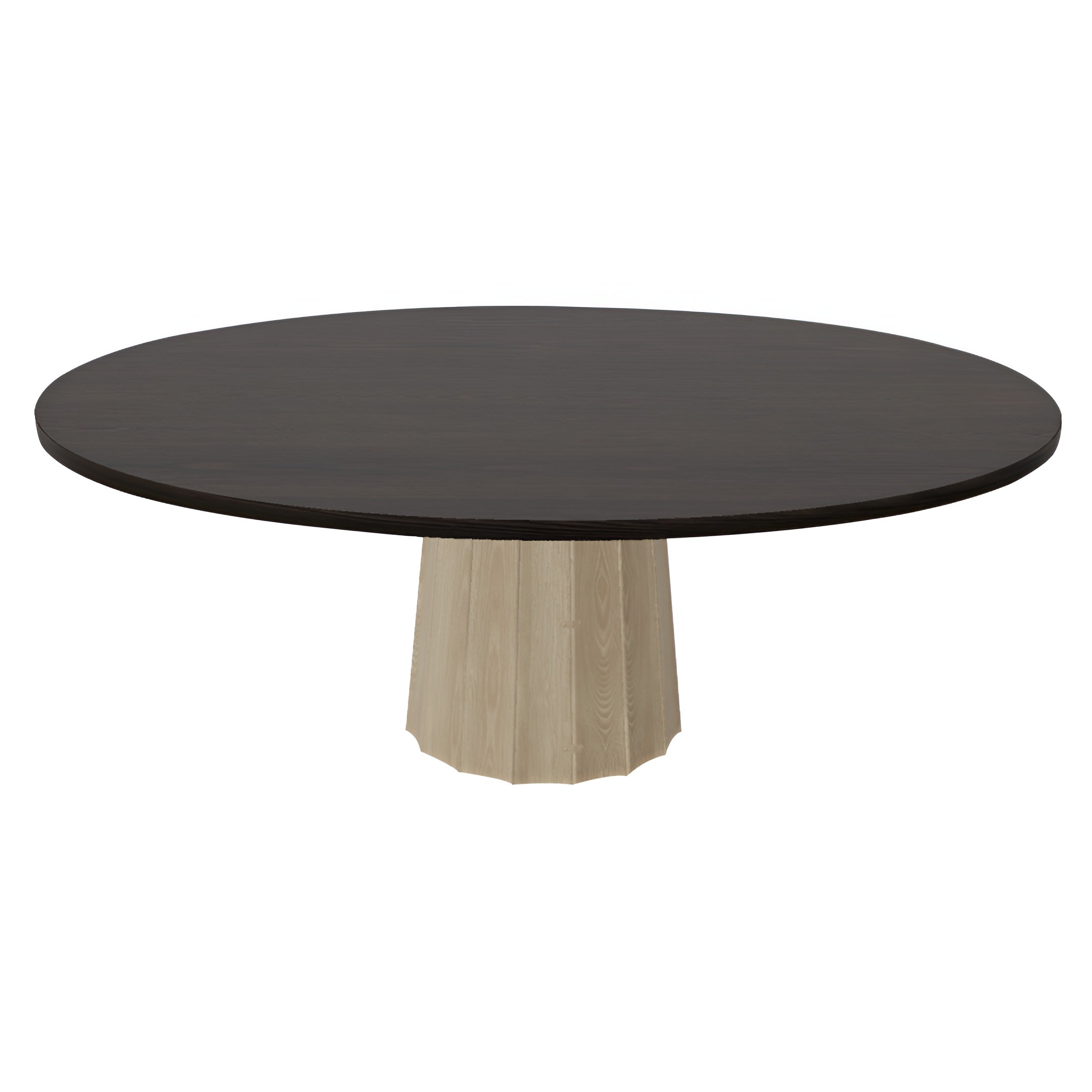 Container Oval Table: Small + Bodhi Cover + Grey Stained + White wash