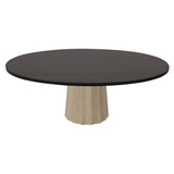 Container Oval Table: Small + Bodhi Cover + Grey Stained + White wash