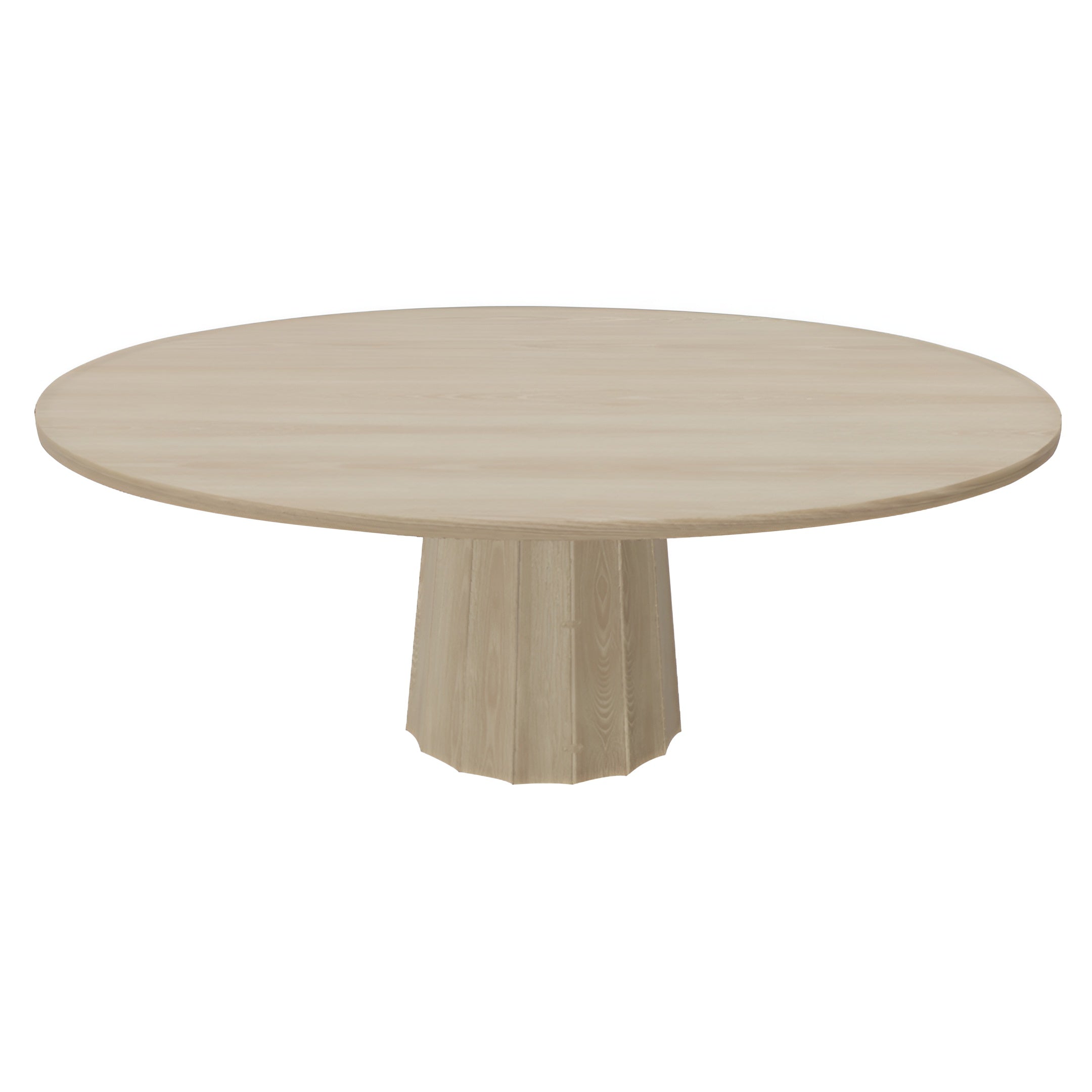 Container Oval Table: Small + Bodhi Cover + White Wash Stained + White wash 