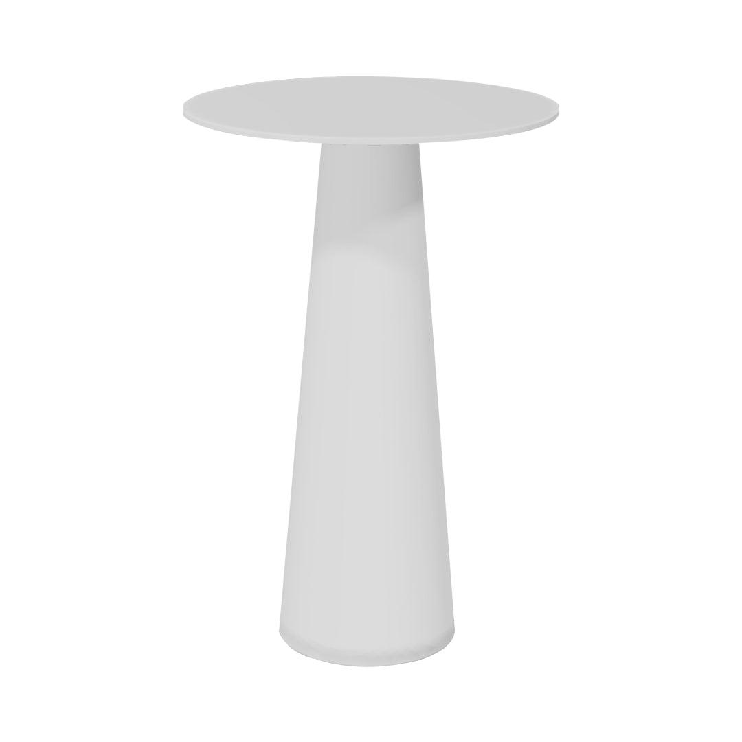 Container HPL Bar Table: Round + White + White