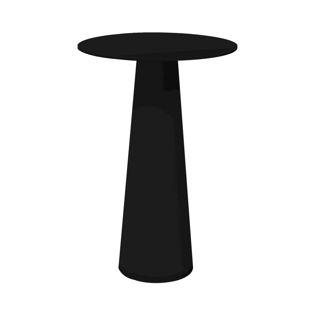 Container HPL Bar Table: Round + Black + Black