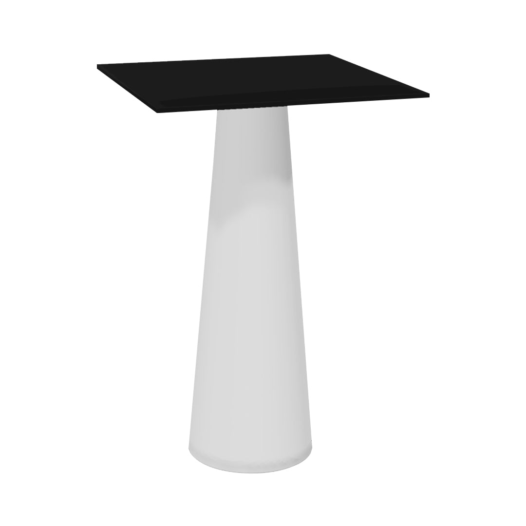Container HPL Bar Table: Square + Black + White