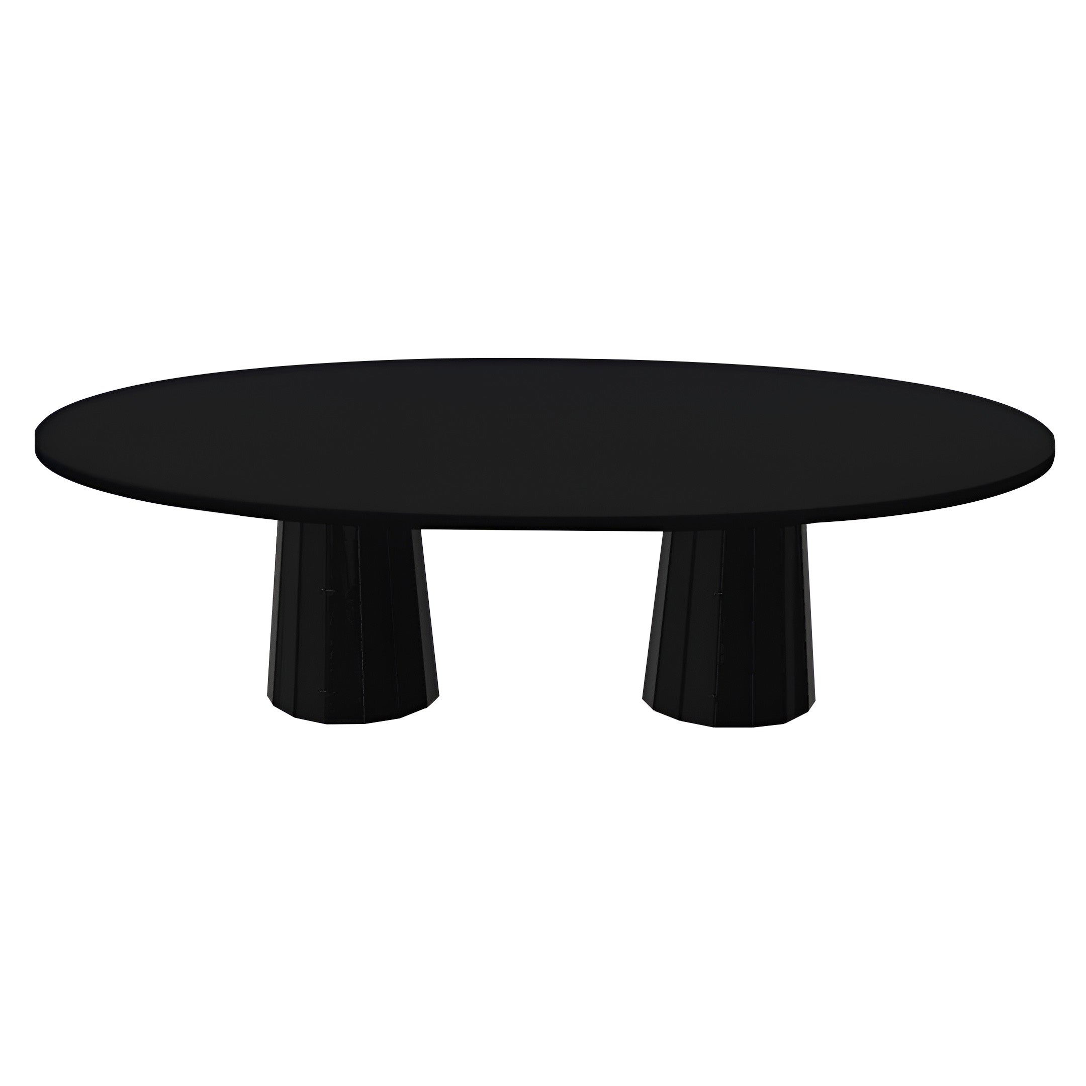 Container Oval Table: Large + Bodhi Cover + Jet Black + Grey