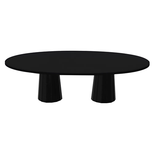Container Oval Table: Large + Bodhi Cover + Jet Black + Grey