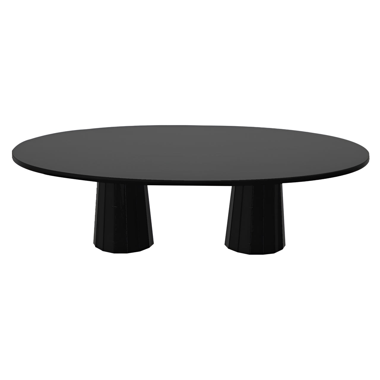 Container Oval Table: Large + Bodhi Cover + Black Stained + Grey