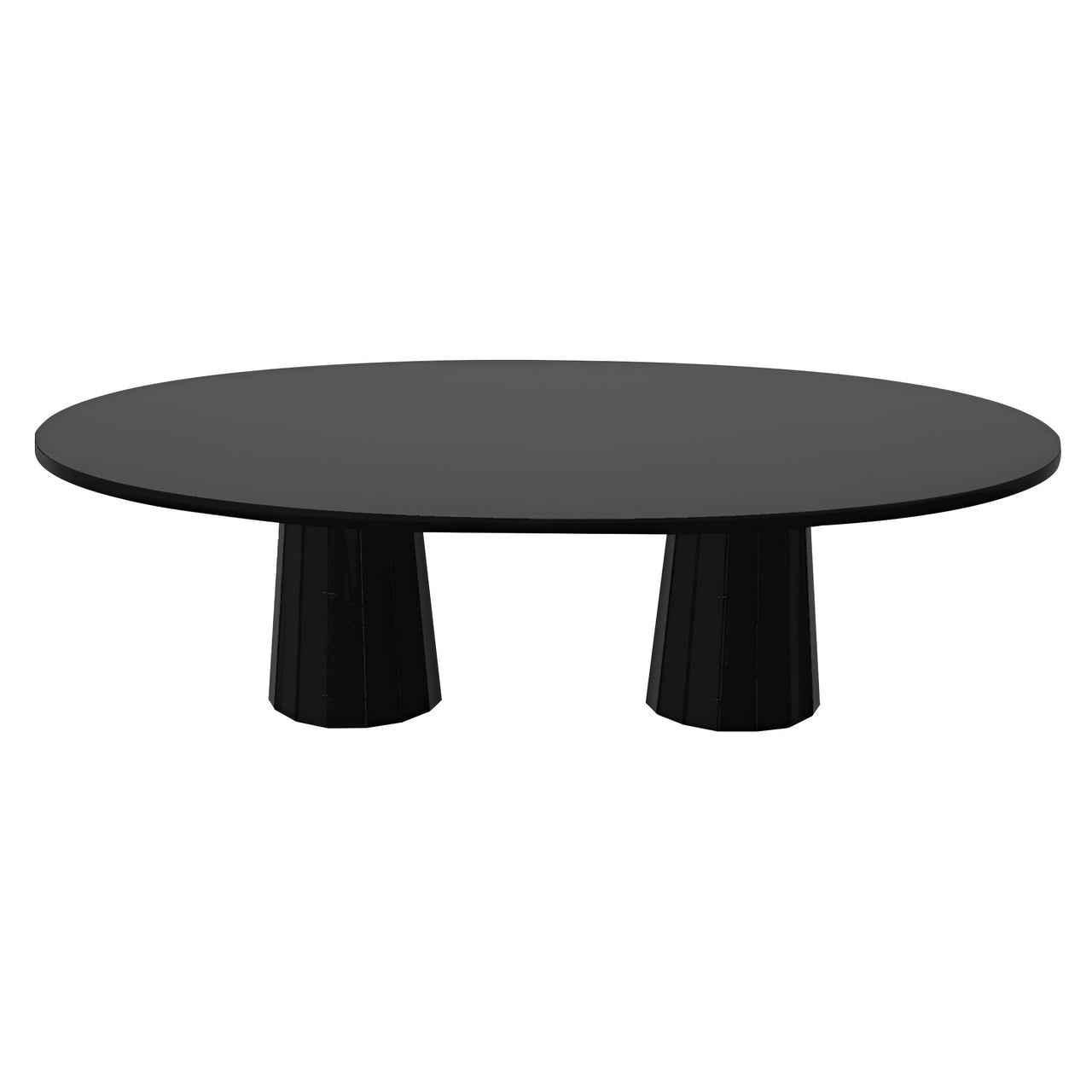 Container Oval Table: Large + Bodhi Cover + Black Stained + Grey