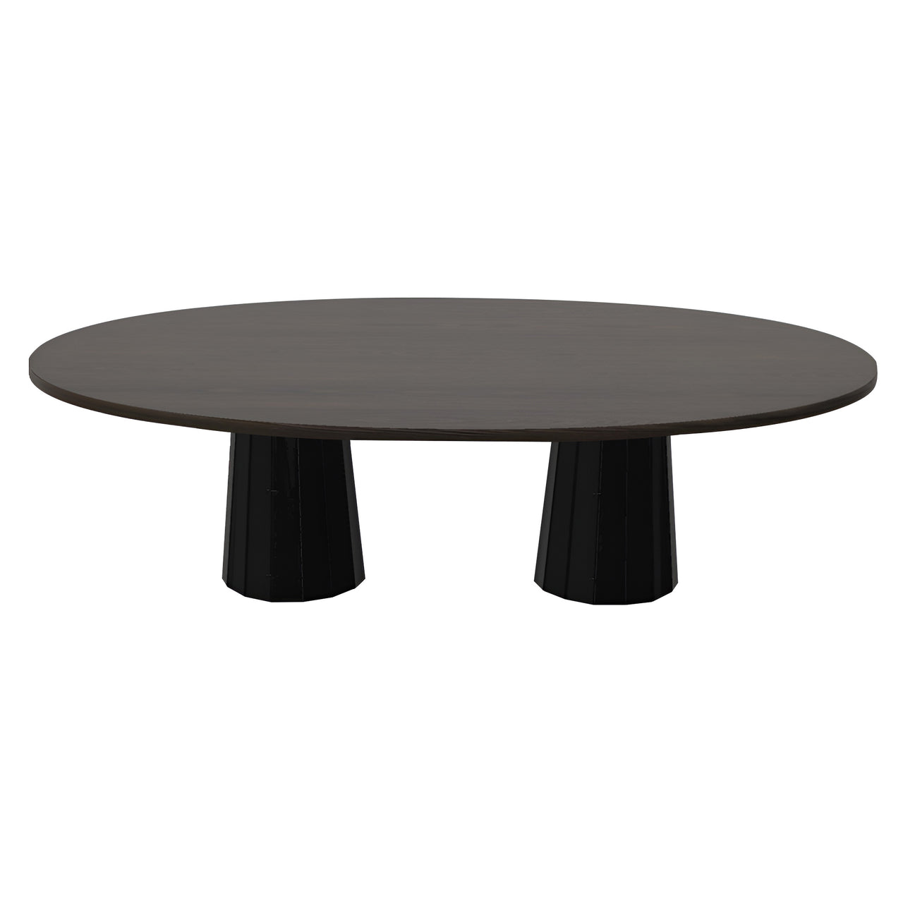 Container Oval Table: Large + Bodhi Cover + Wenge Stained + Grey