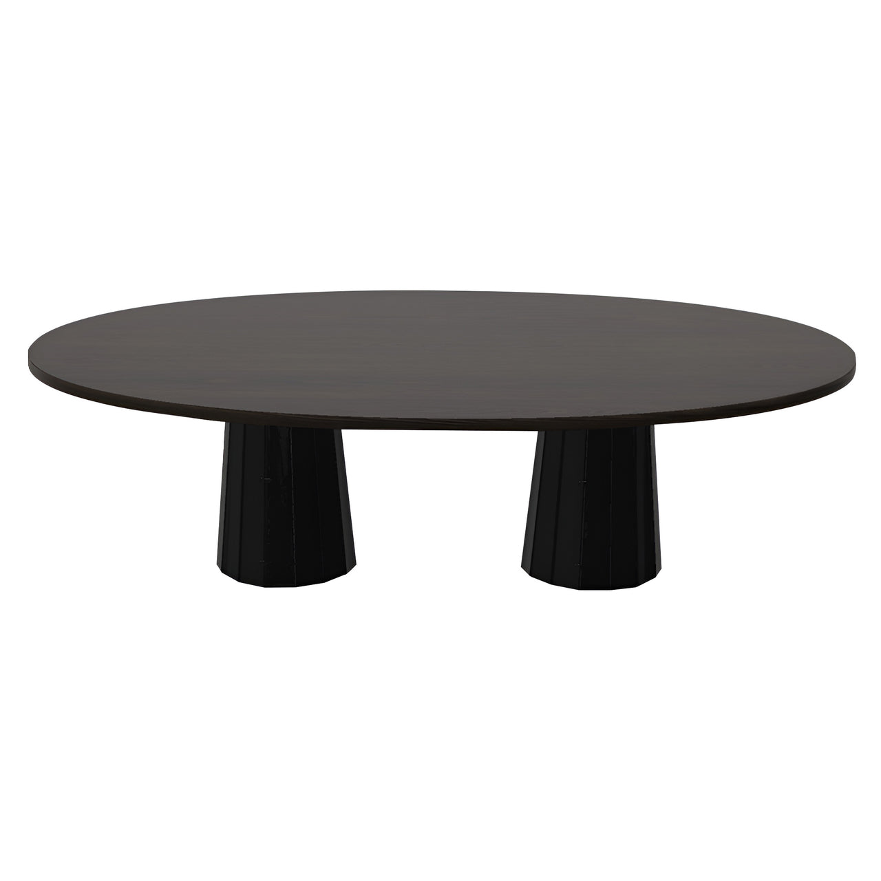 Container Oval Table: Large + Bodhi Cover + Wenge Stained + Grey