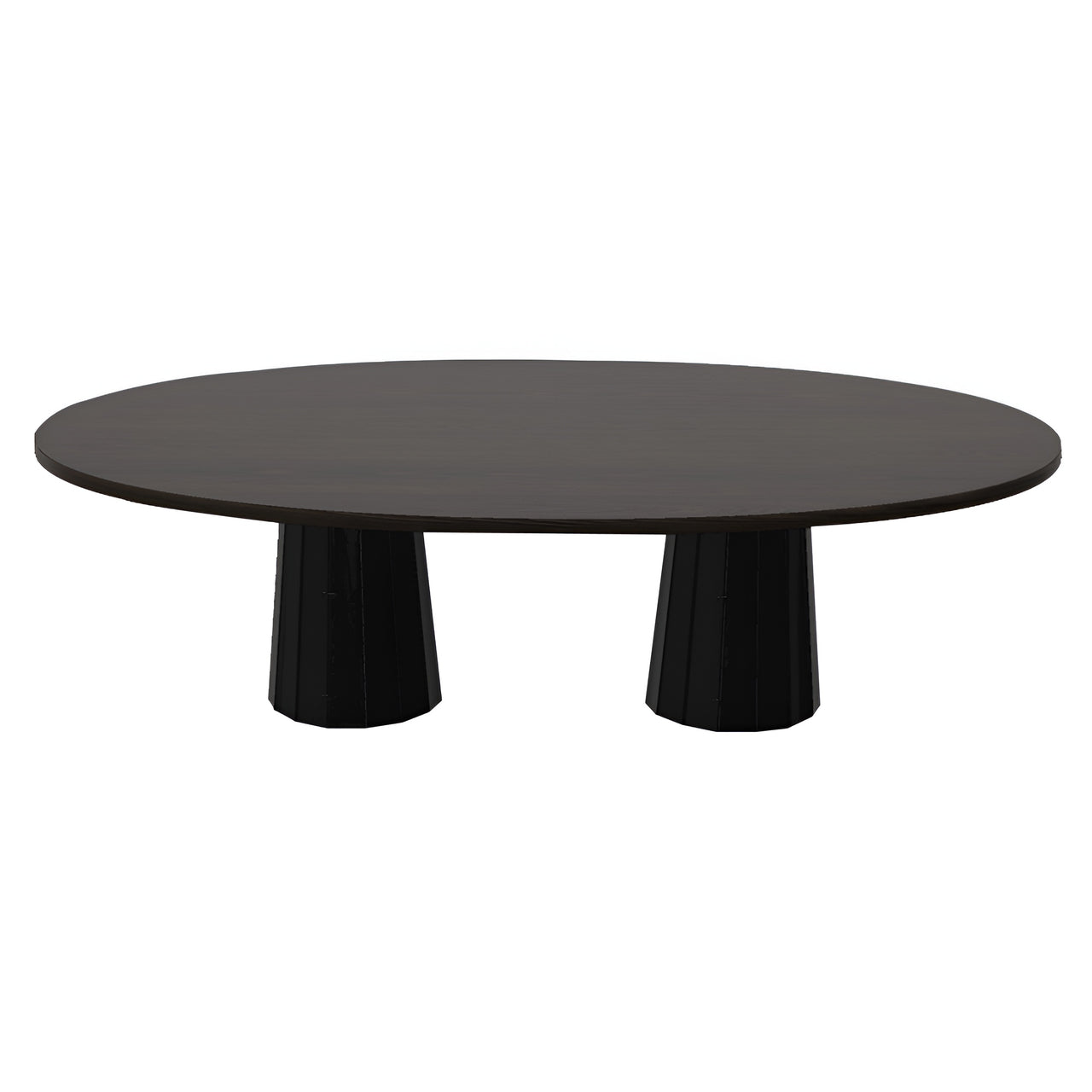 Container Oval Table: Large + Bodhi Cover + Wenge Stained + Grey