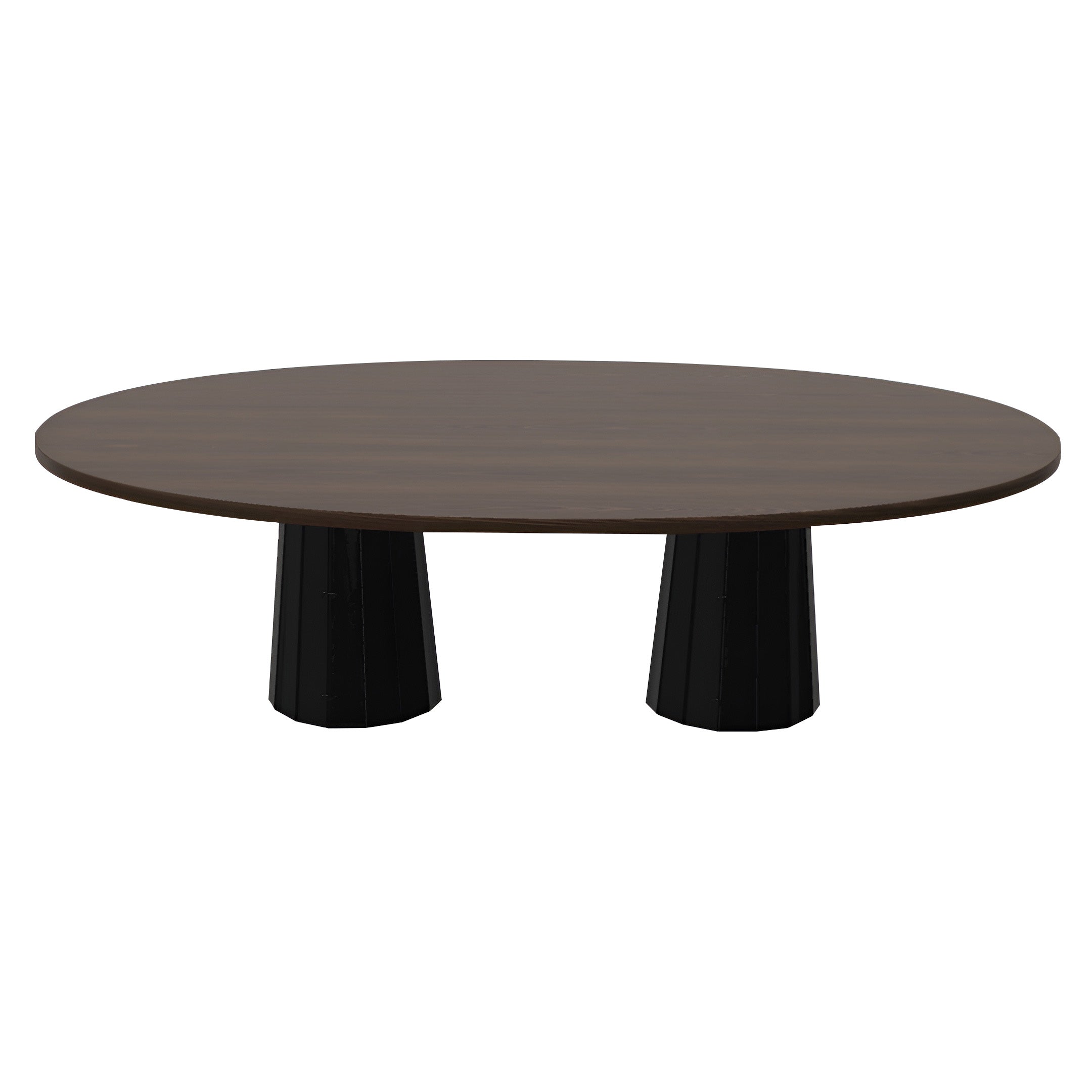Container Oval Table: Large + Bodhi Cover + Cinnamon Stained + Black