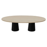 Container Oval Table: Large + Bodhi Cover + White Wash Stained + Grey