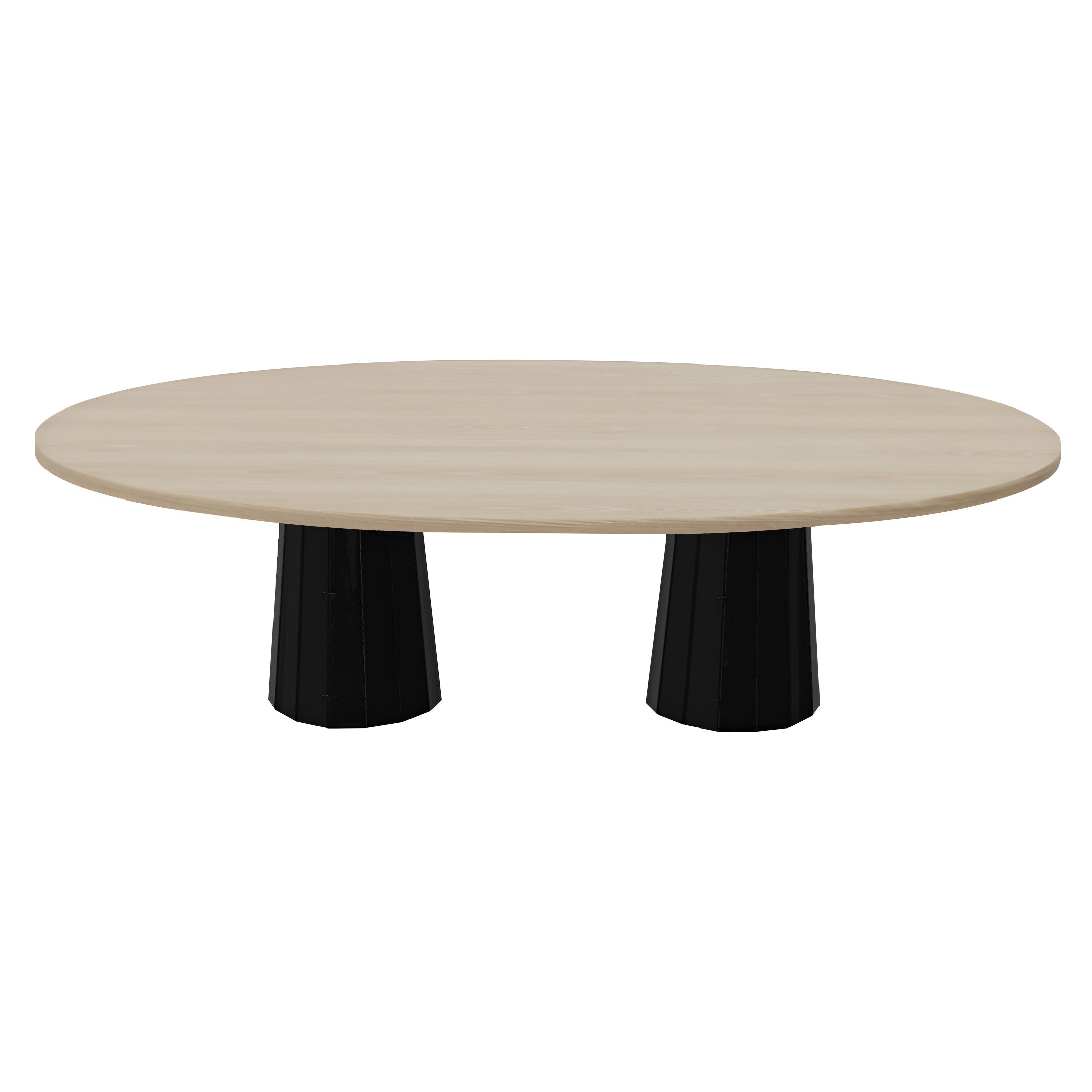 Container Oval Table: Large + Bodhi Cover + White Wash Stained + Grey