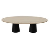 Container Oval Table: Large + Bodhi Cover + White Wash Stained + Grey