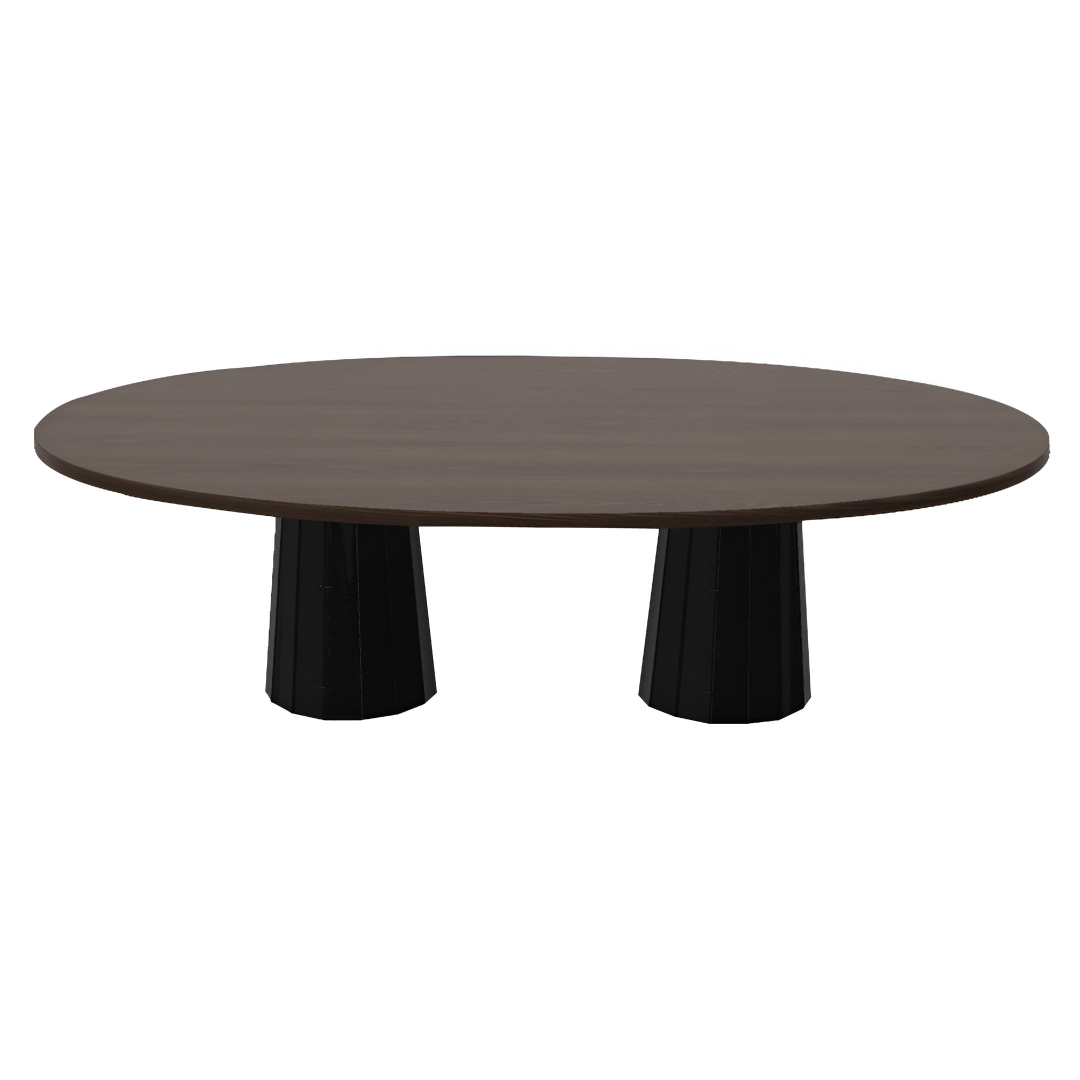 Container Oval Table: Large + Bodhi Cover + Cinnamon Stained + Black