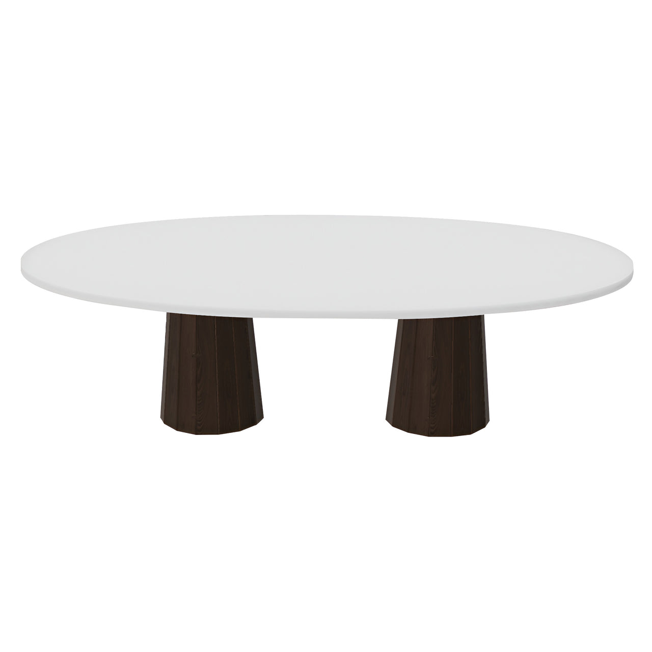 Container Oval Table: Large + Bodhi Cover + Traffic White + Cinnamon