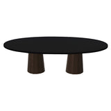 Container Oval Table: Large + Bodhi Cover + Jet Black + Cinnamon