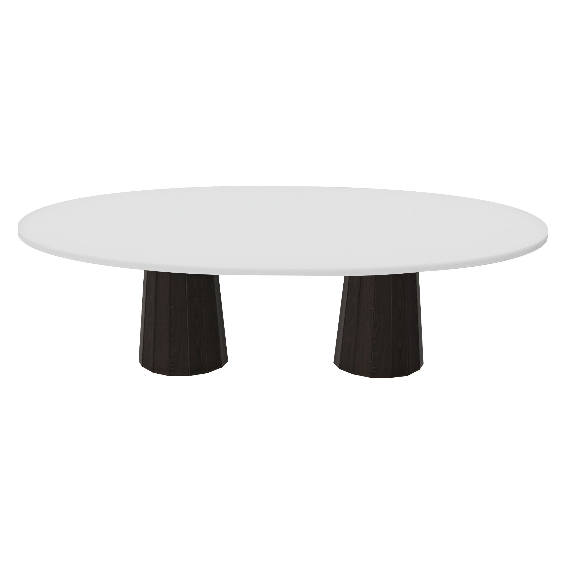 Container Oval Table: Large + Bodhi Cover + Traffic White + Cinnamon