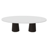 Container Oval Table: Large + Bodhi Cover + Traffic White + Cinnamon