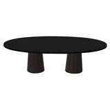 Container Oval Table: Large + Bodhi Cover + Jet Black + Cinnamon