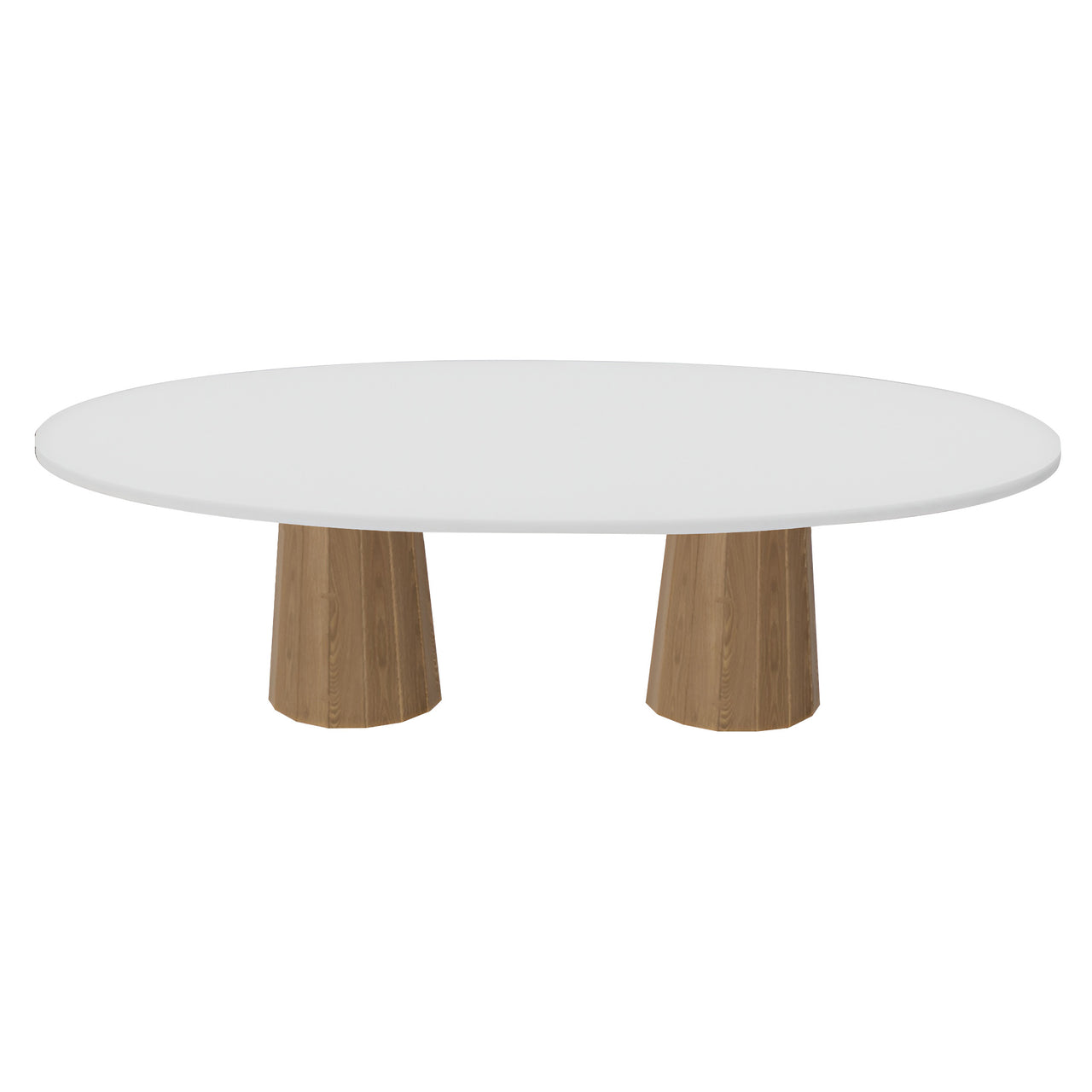 Container Oval Table: Large + Bodhi Cover + Traffic White + Natural Oil