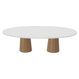 Container Oval Table: Large + Bodhi Cover + Traffic White + Natural Oil