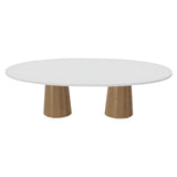 Container Oval Table: Large + Bodhi Cover + Traffic White + Natural Oil