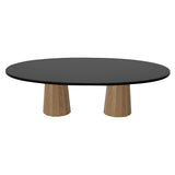 Container Oval Table: Large + Bodhi Cover + Black Stained + Natural Oil