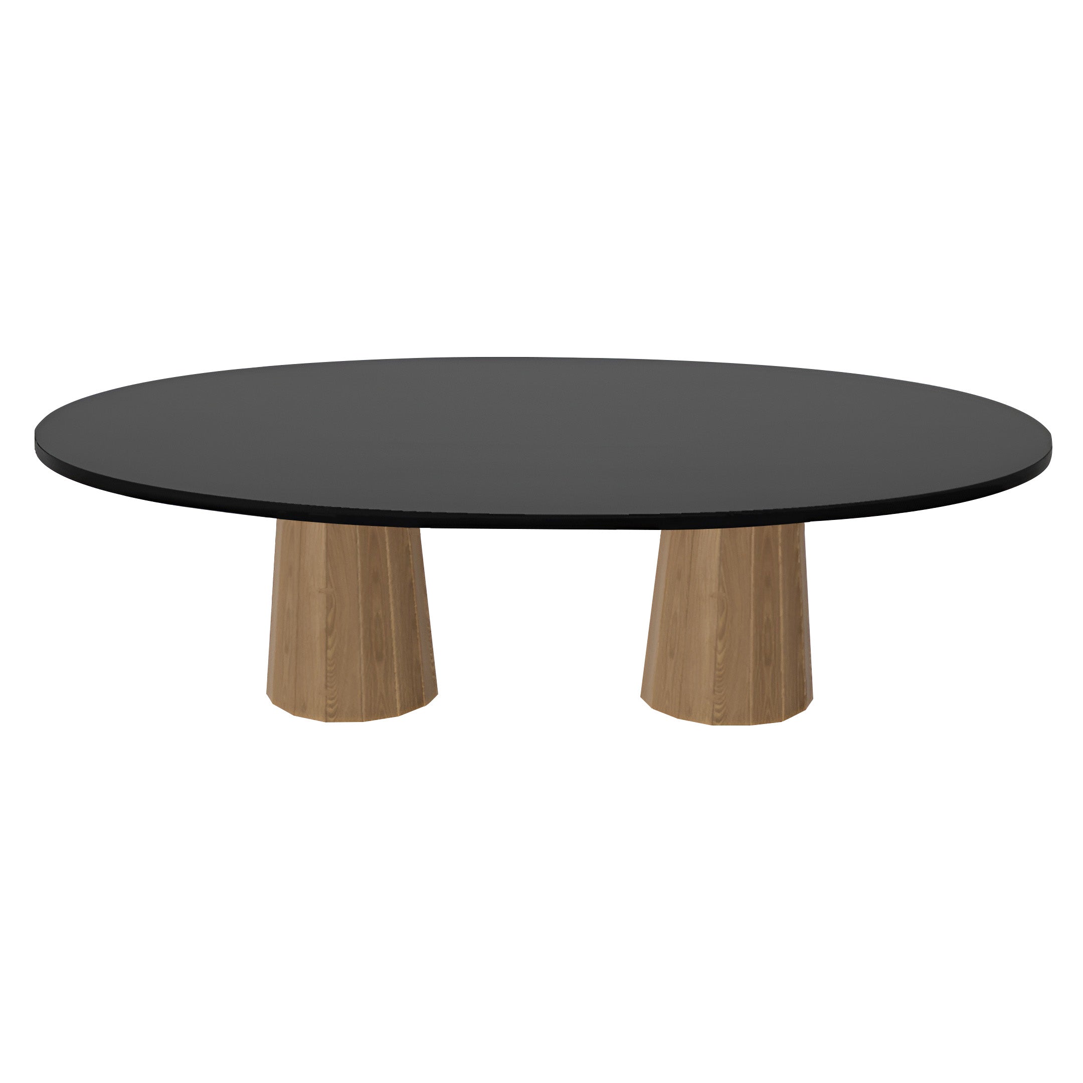 Container Oval Table: Large + Bodhi Cover + Black Stained + Natural Oil