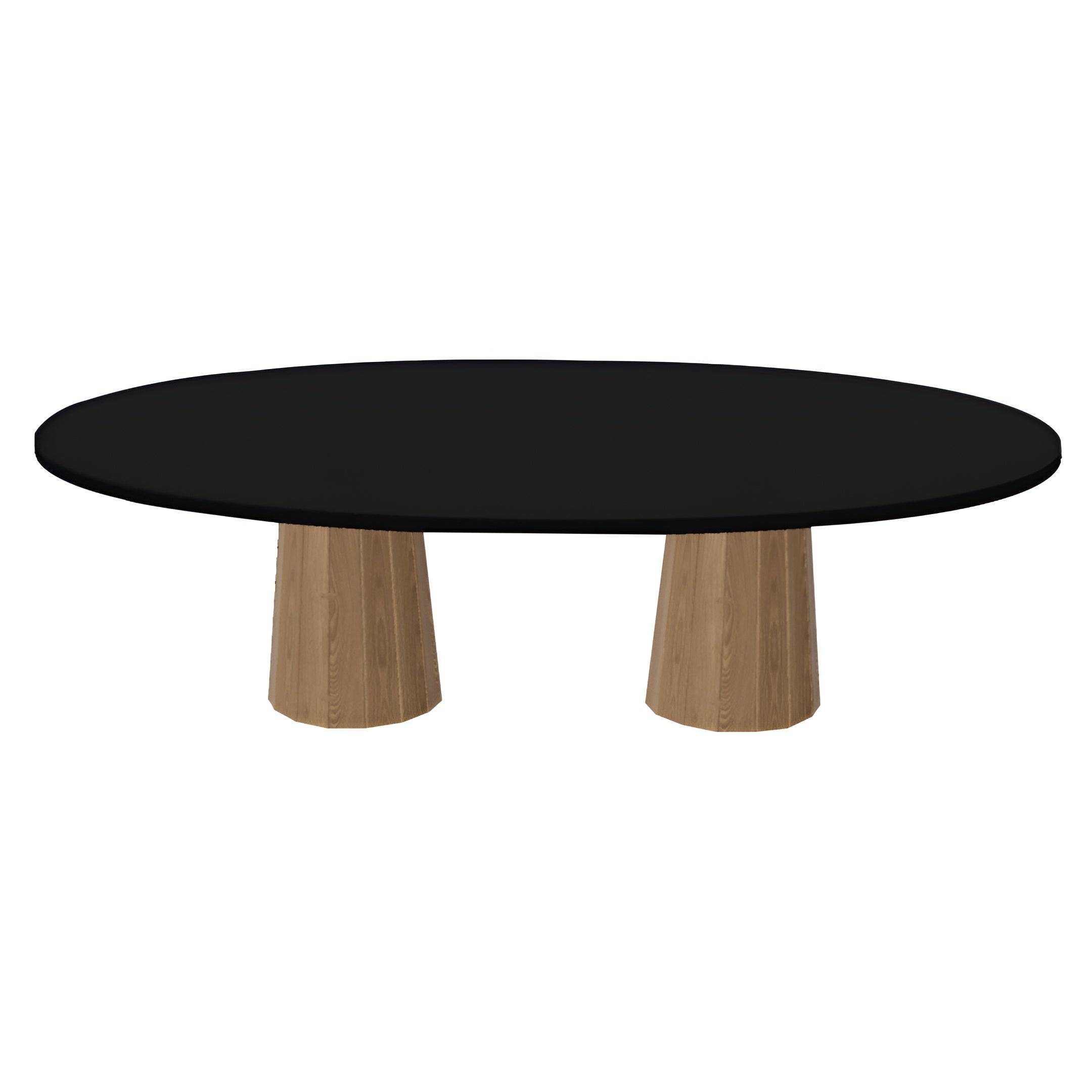 Container Oval Table: Large + Bodhi Cover + Jet Black + Natural Oil