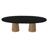 Container Oval Table: Large + Bodhi Cover + Jet Black + Natural Oil